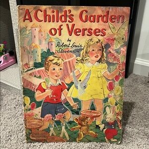 1941 Merrill Publishing Child's Garden of Verses Book by Robert Louis Stevenson